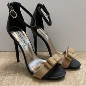 Steve Madden “Magnlia” nude bow skinny strap stiletto heels (FOR BUNDLE)
